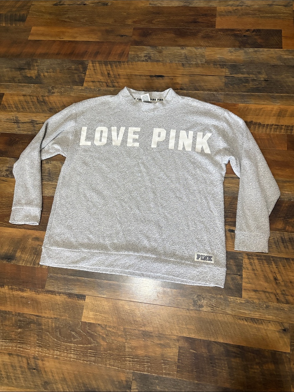 PINK By Victoria Secret Cowl‎ Neck Gray Sweater Size L